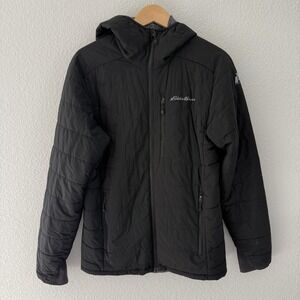 Eddie Bauer First Ascent Mens Ignitelite Reversible Jacket S Black Puffer
